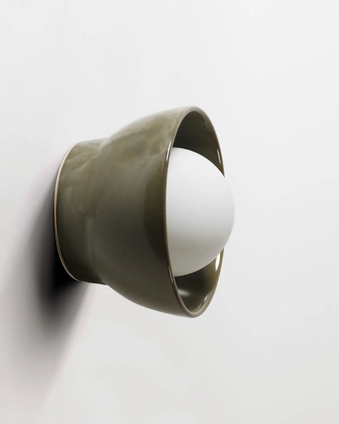 Ceramic Bowl Wall Light