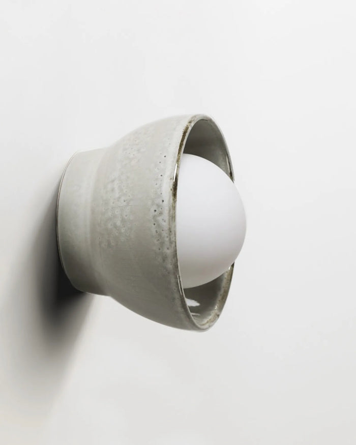Ceramic Bowl Wall Light