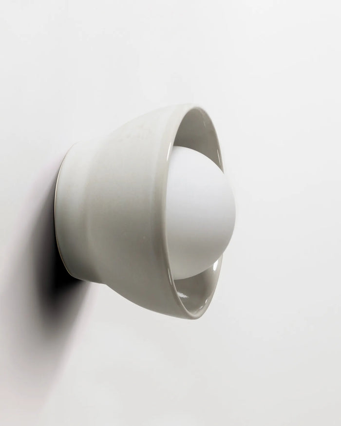 Ceramic Bowl Wall Light