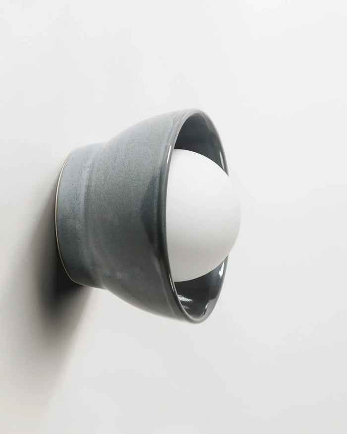 Ceramic Bowl Wall Light