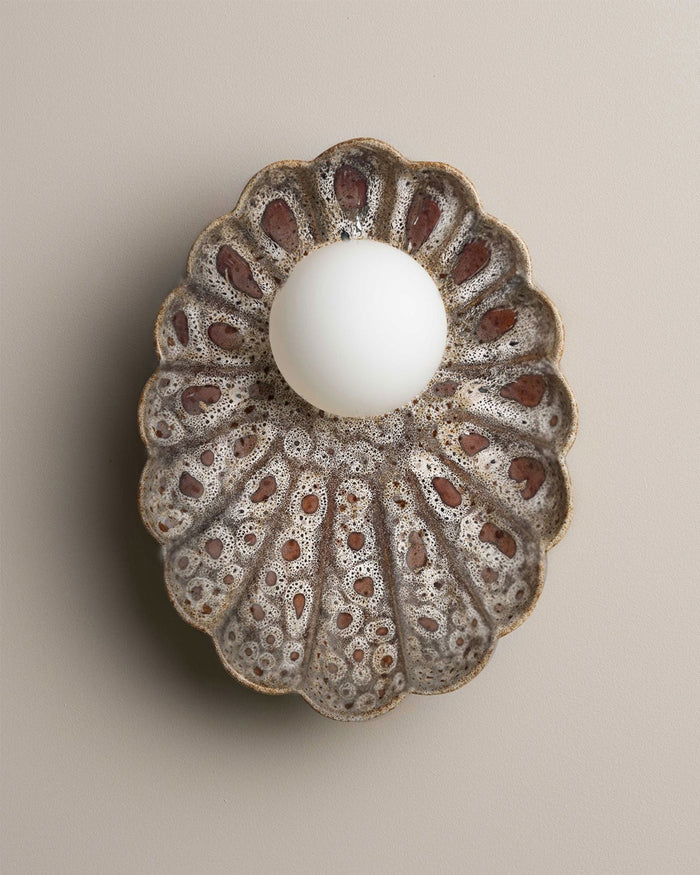 Ceramic Oyster Wall Light
