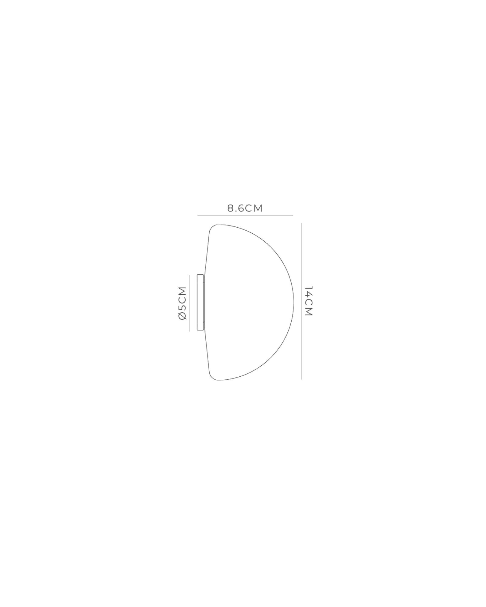 Round Dome Mirror Wall Light