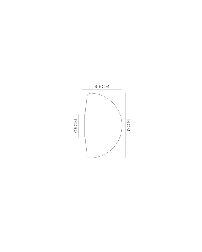 Round Dome Mirror Wall Light