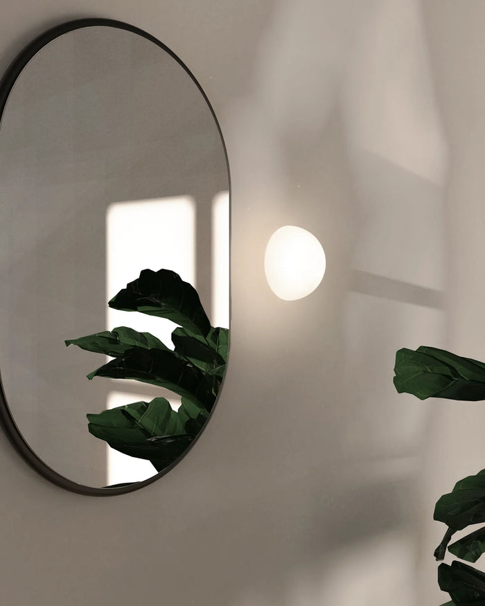 Round Dome Mirror Wall Light