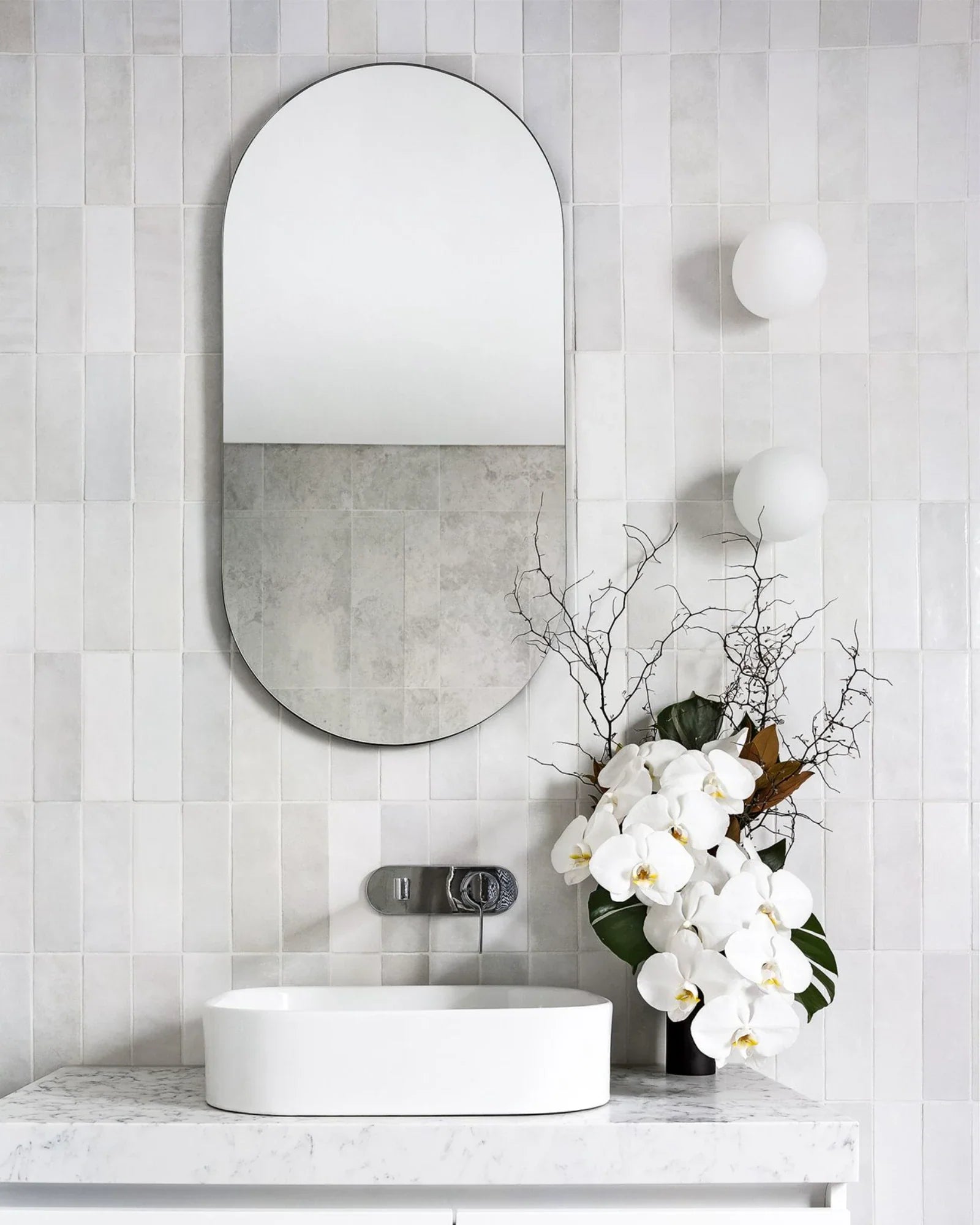 Modern Orb Mirror Wall Light
