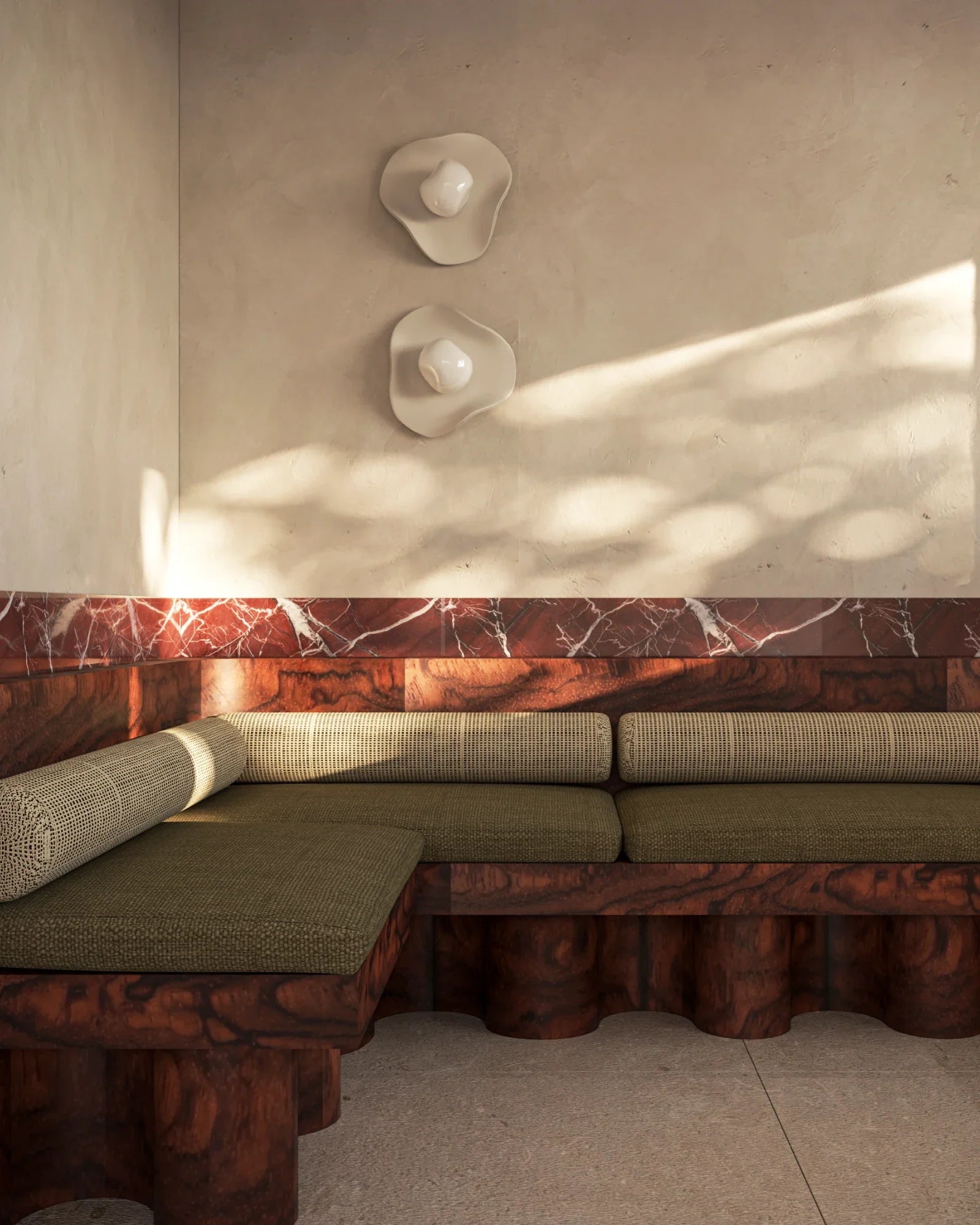 Ceramic Puddle Stone Wall Light