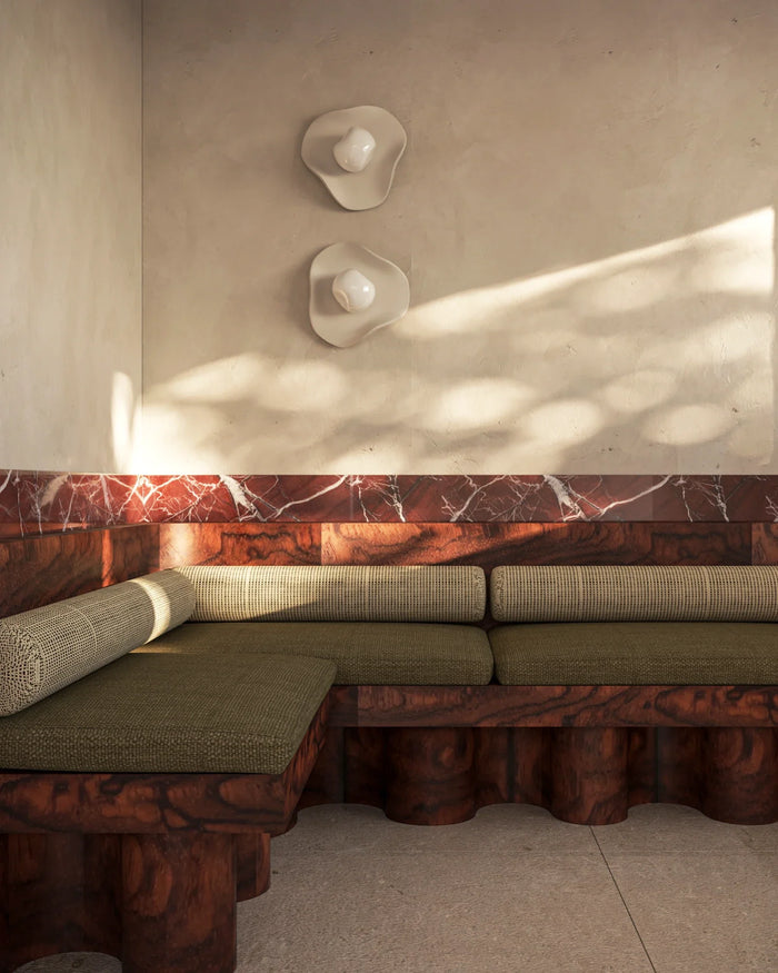 Ceramic Puddle Stone Wall Light