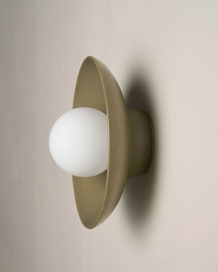 Contemporary Indoor Dish Wall Light