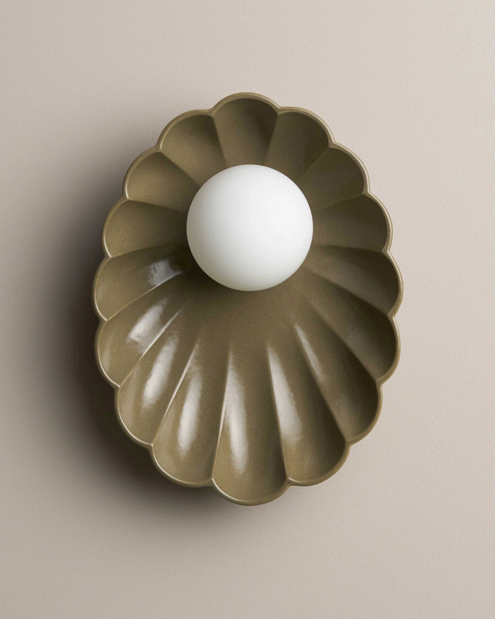 Ceramic Oyster Wall Light