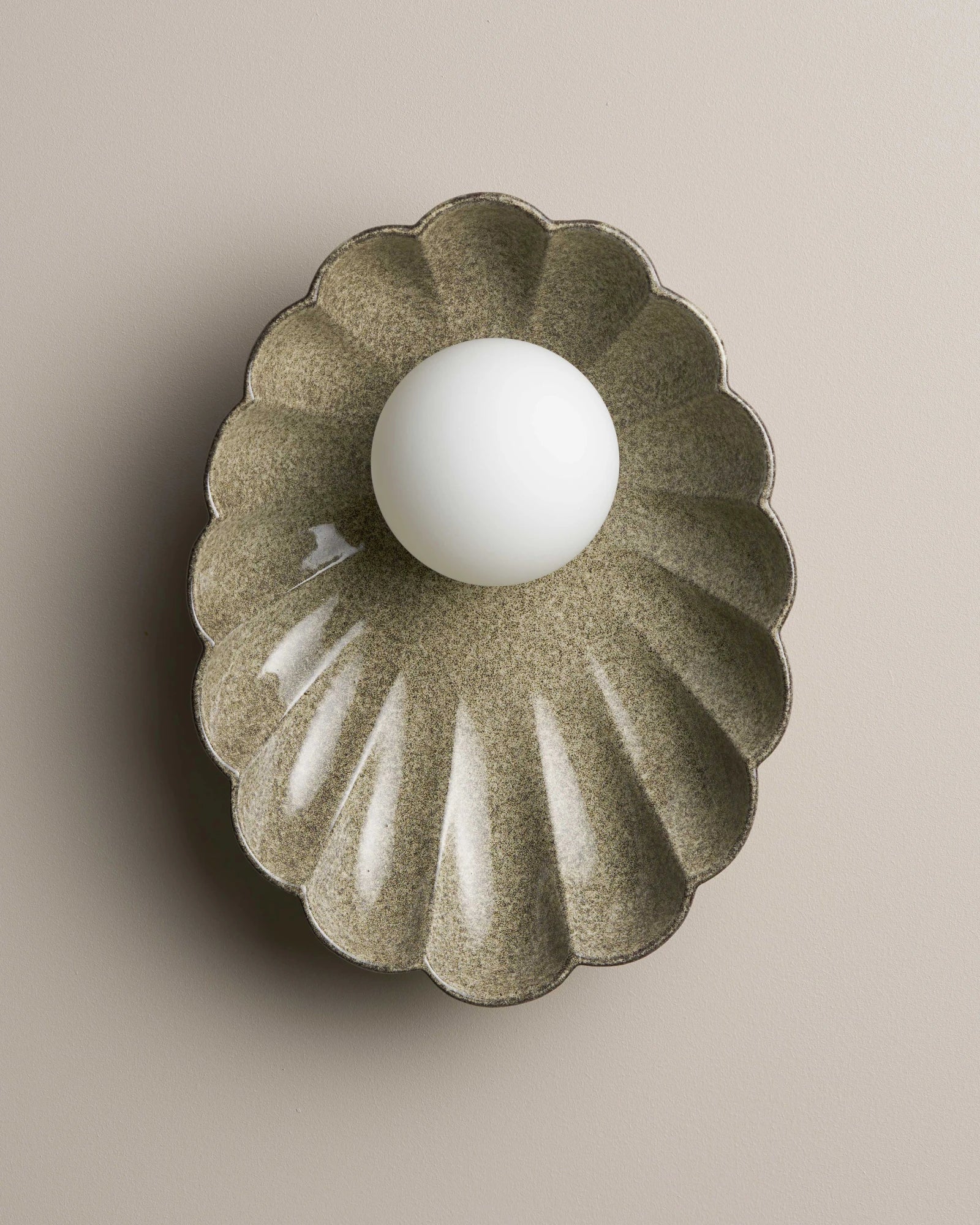 Ceramic Oyster Wall Light