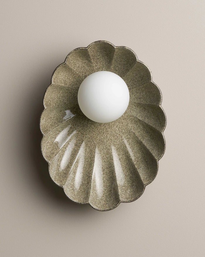Ceramic Oyster Wall Light