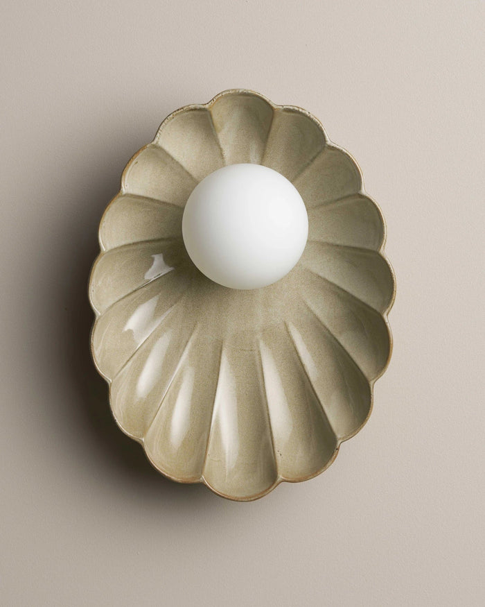 Ceramic Oyster Wall Light