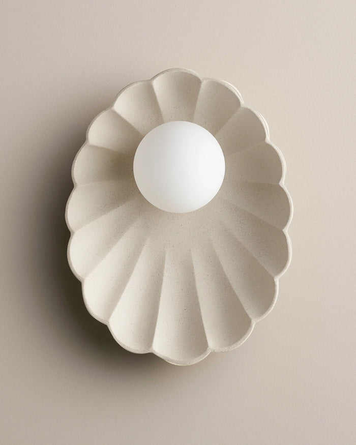 Ceramic Oyster Wall Light