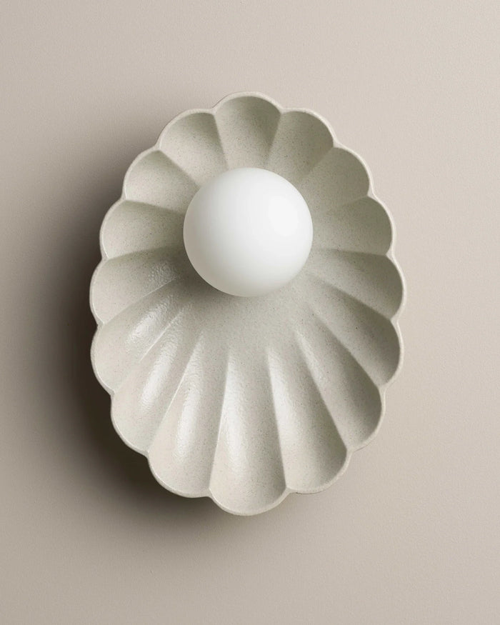 Ceramic Oyster Wall Light
