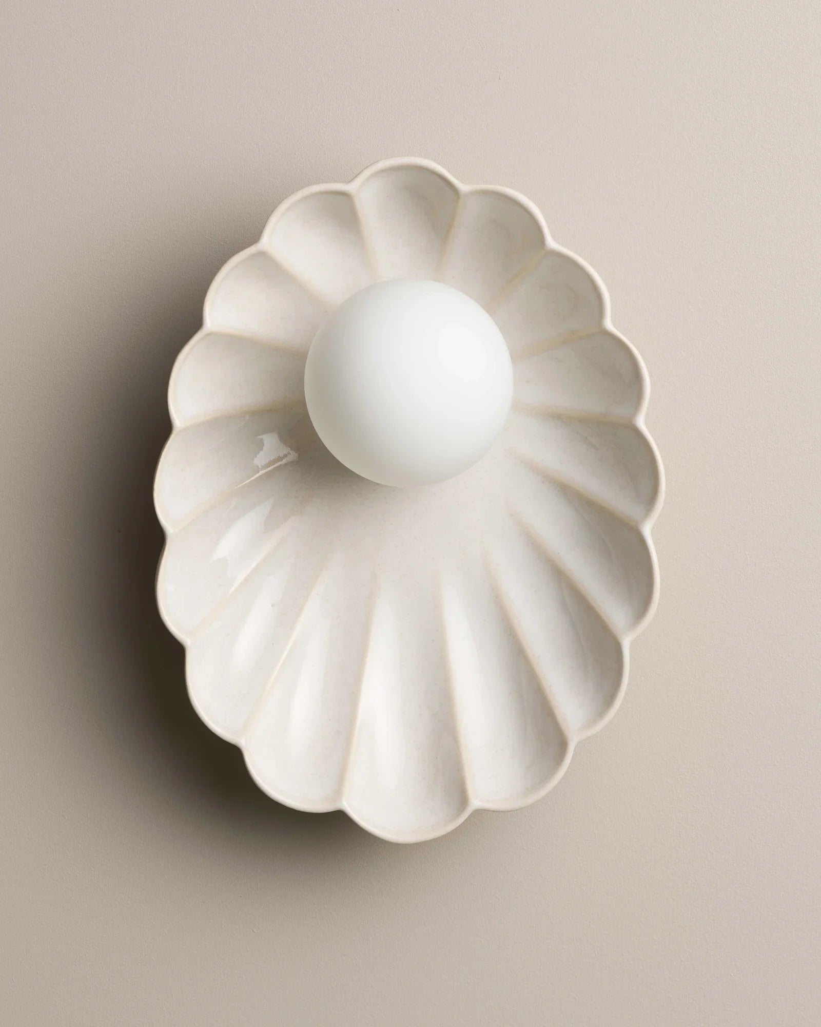 Ceramic Oyster Wall Light