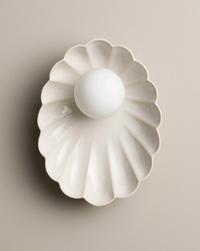Ceramic Oyster Wall Light