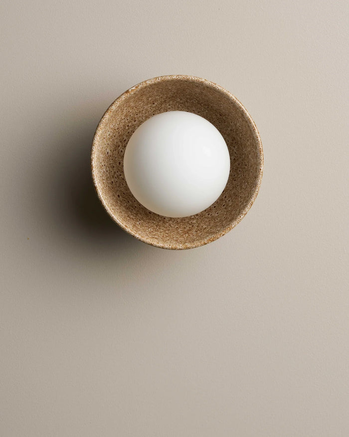 Ceramic Bowl Wall Light
