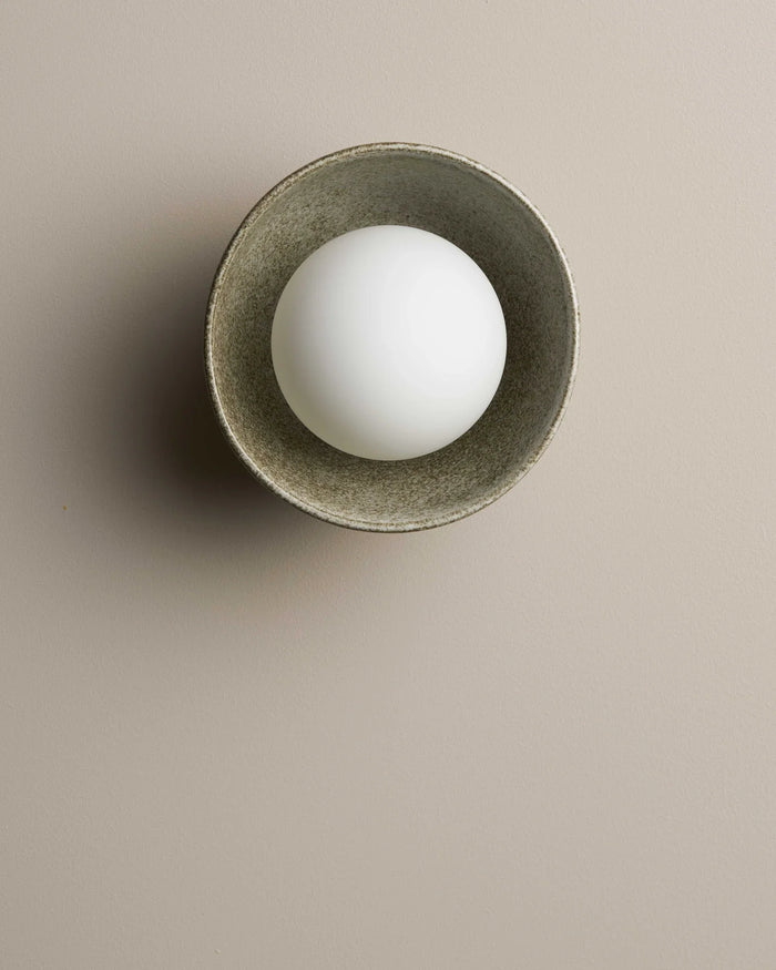 Ceramic Bowl Wall Light