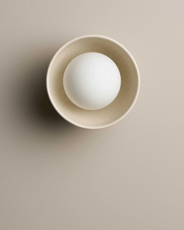 Ceramic Bowl Wall Light
