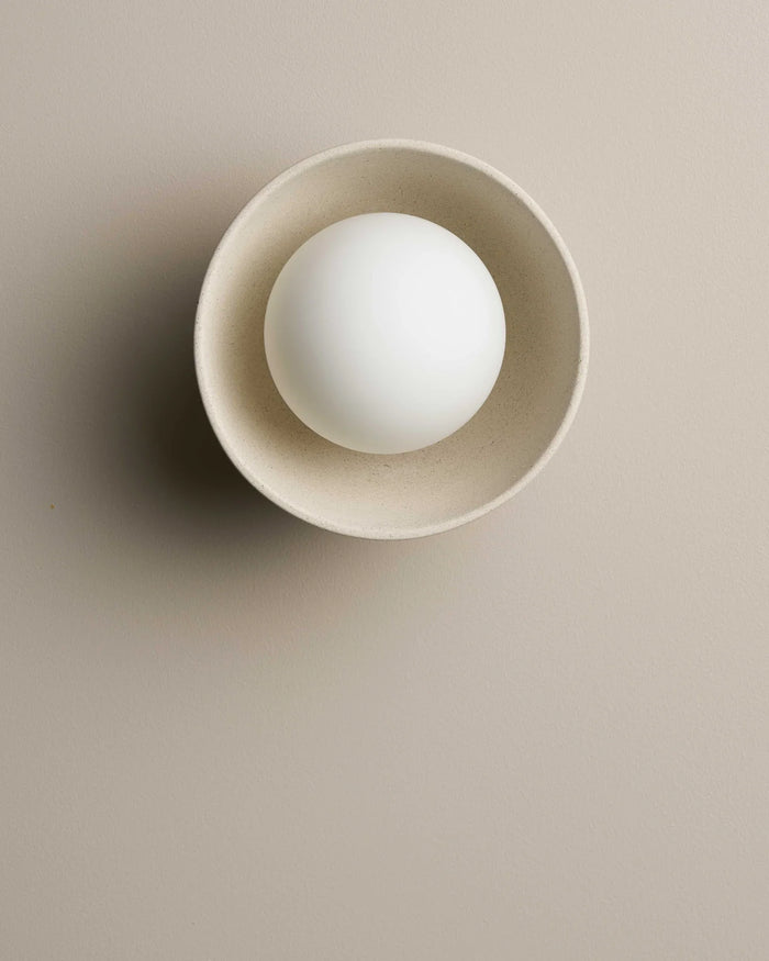 Ceramic Bowl Wall Light