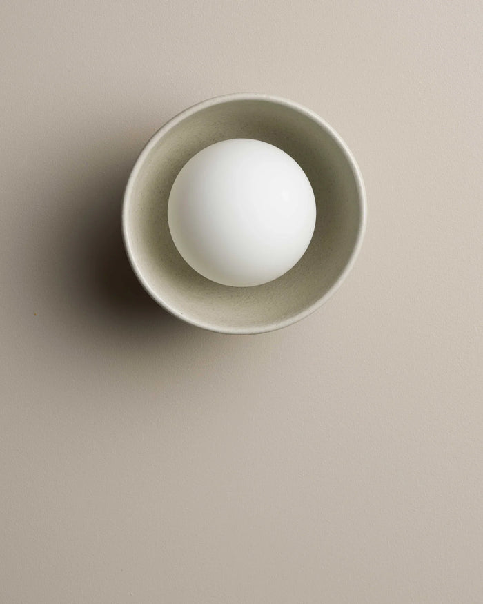 Ceramic Bowl Wall Light