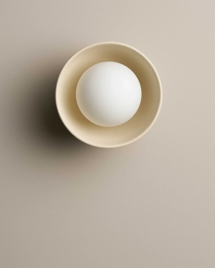 Ceramic Bowl Wall Light