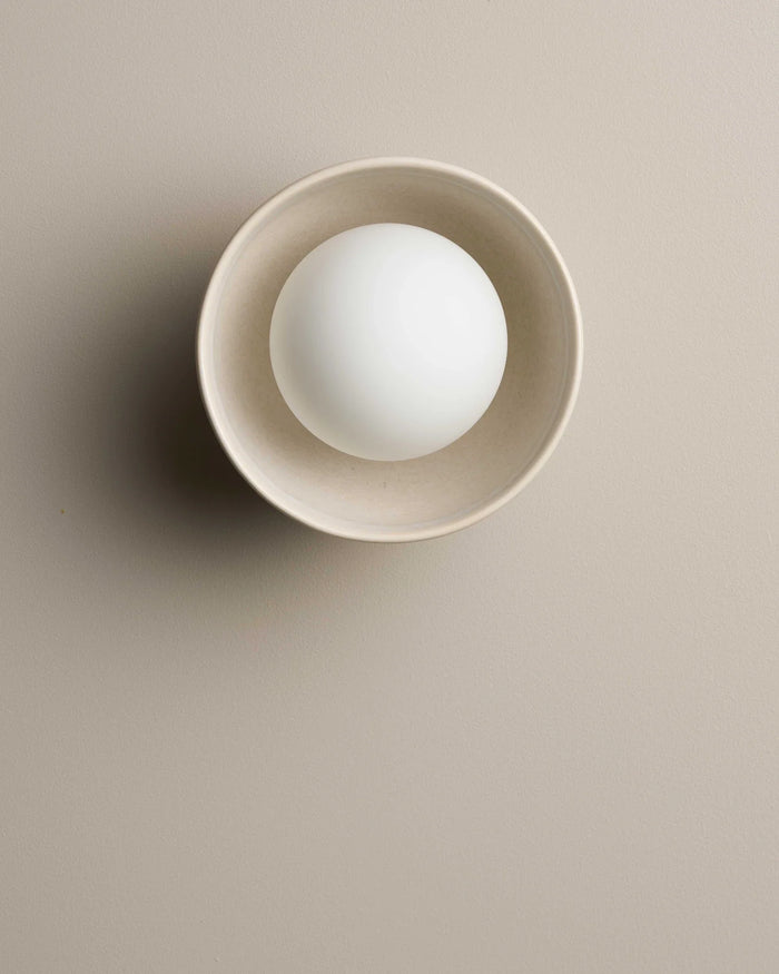 Ceramic Bowl Wall Light