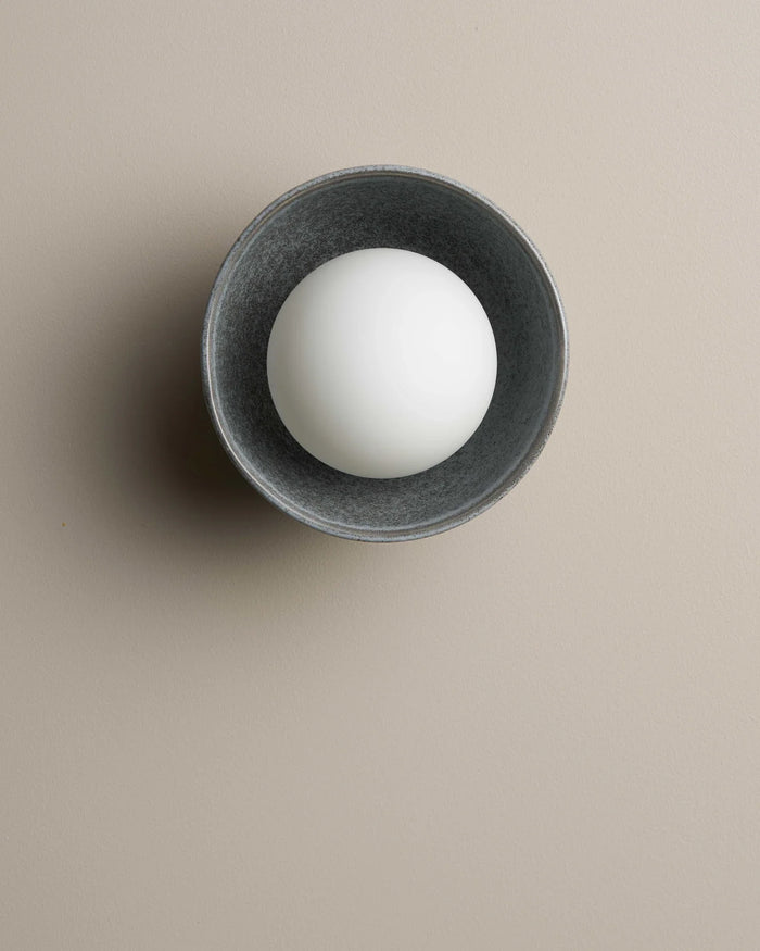 Ceramic Bowl Wall Light