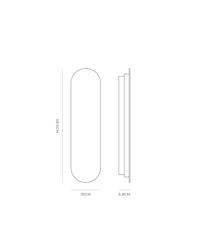 Long Indoor Shadow Wall Light