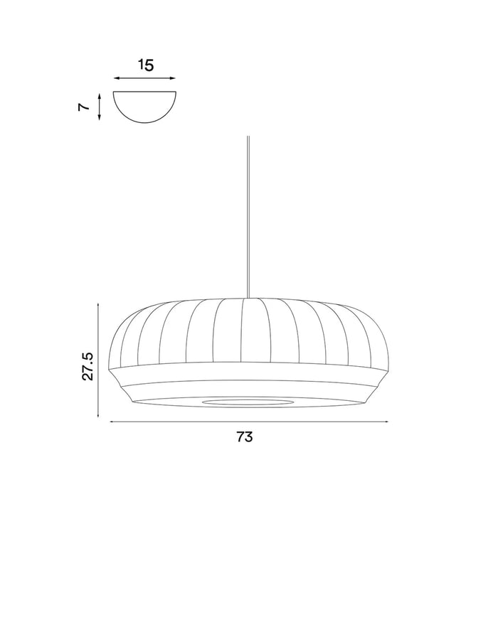 Northern Tradition Fabric Pendant Light