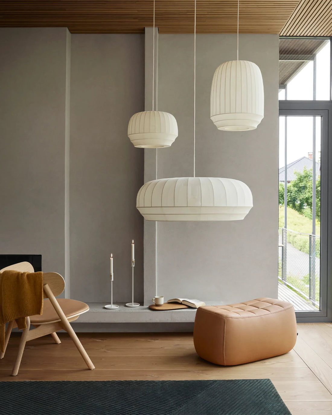 Northern Tradition Fabric Pendant Light