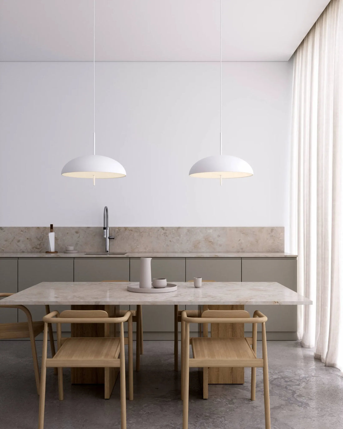 Wide Dome Pendant Light