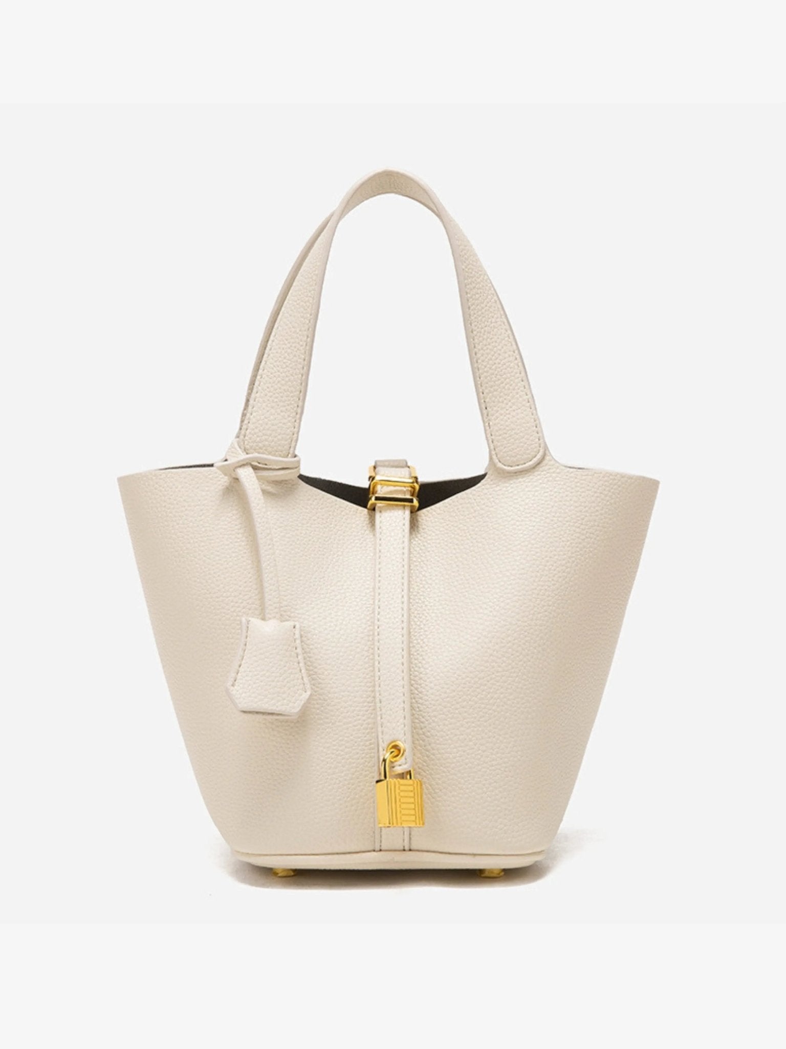 Celia | Leather Bucket Bag-Handbag-Urban Devyne-Cream-Urban Devyne