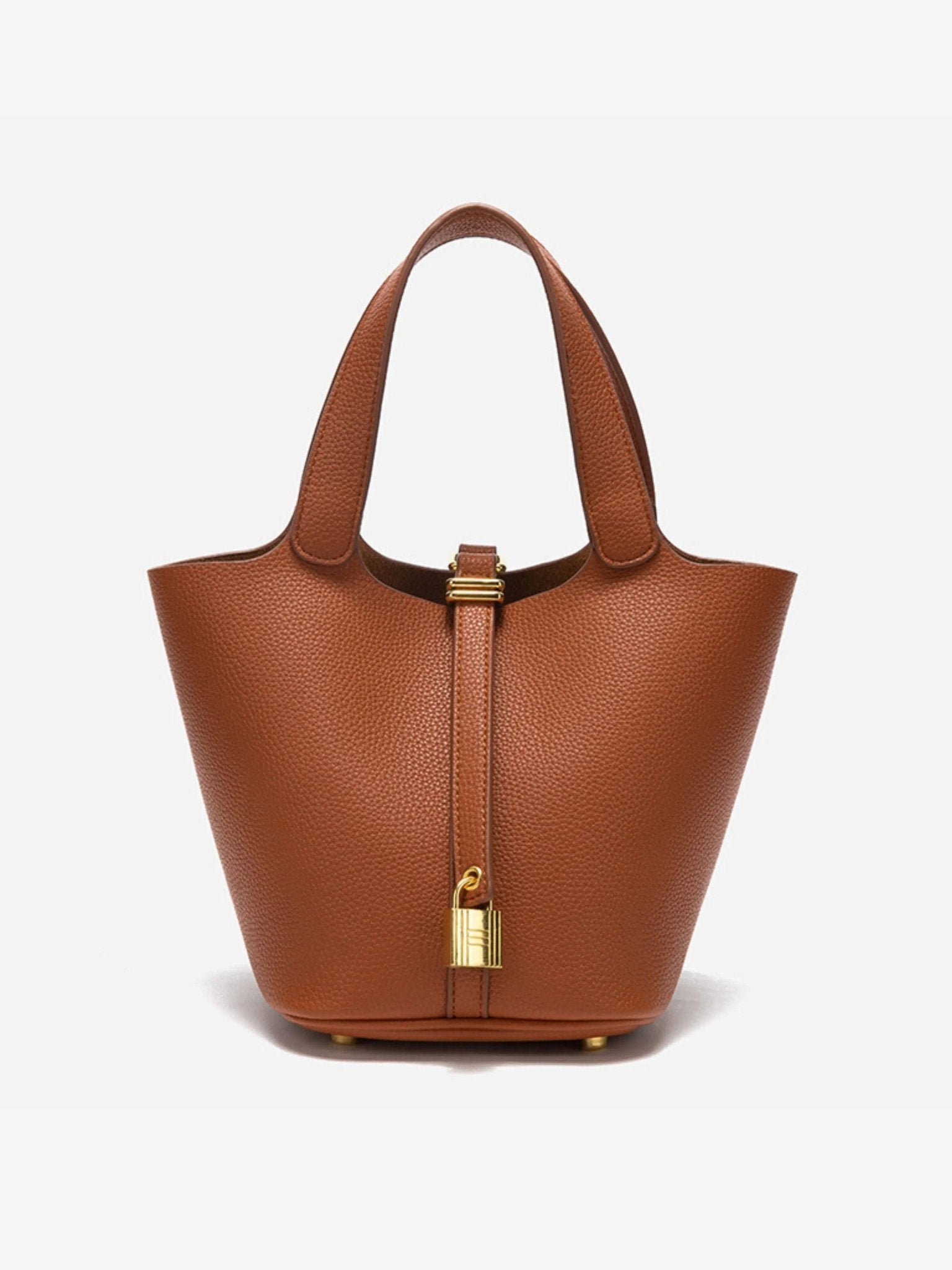 Celia | Leather Bucket Bag-Handbag-Urban Devyne-Brown-Urban Devyne
