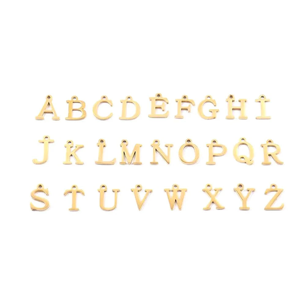 Emily Letter Initial Circle Lock Clasp Necklace