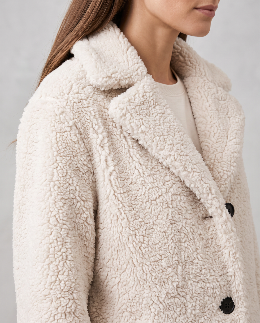Raven | Women's Single Breasted Winter Teddy Coat