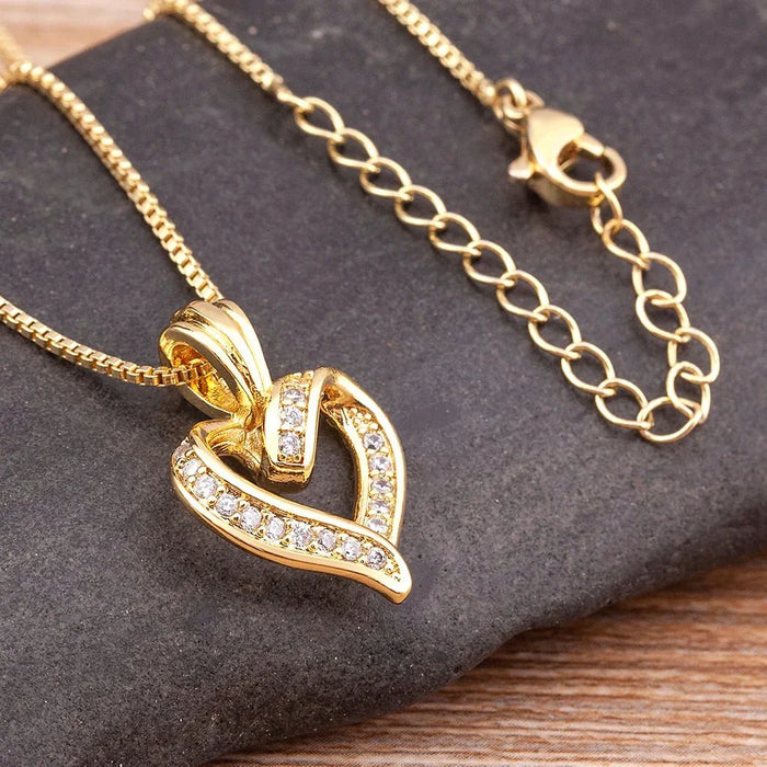 Cynthia Diamond Heart Pendant Necklace
