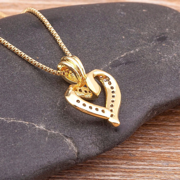 Cynthia Diamond Heart Pendant Necklace