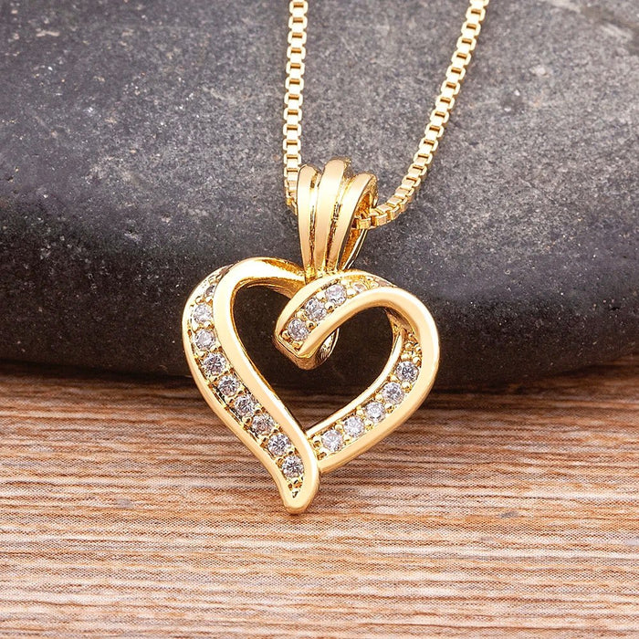 Cynthia Diamond Heart Pendant Necklace