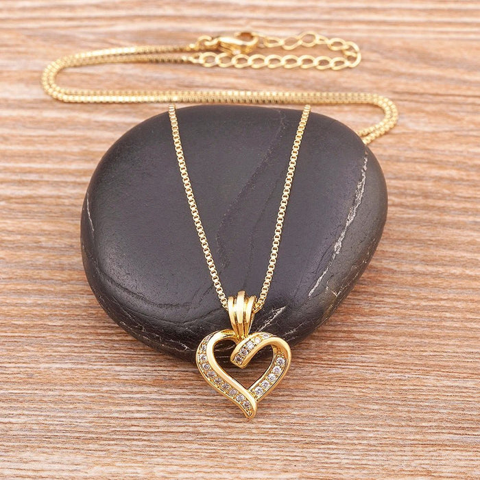 Cynthia Diamond Heart Pendant Necklace