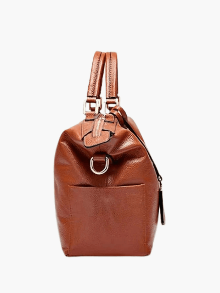 Dakota | Leather Weekender Tote-Shopper Bags-Urban Devyne-Urban Devyne