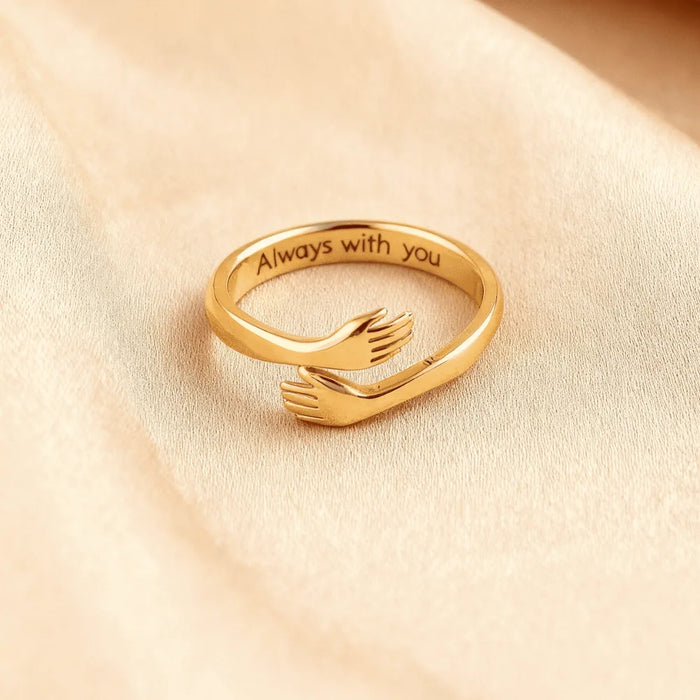 Gold Hug Ring for Granddaughter