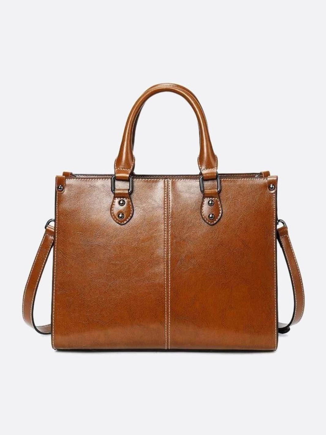 Kalila | Vintage Style Leather Tote Bag-Tote Bags-Urban Devyne-Classic Brown-Urban Devyne
