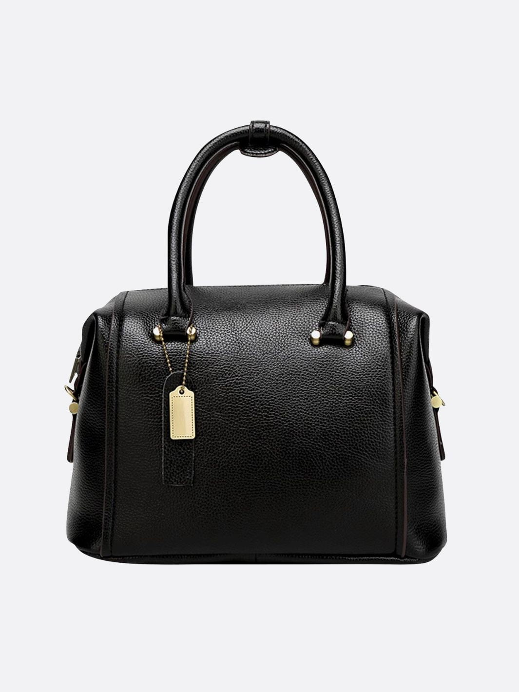 Blair | Leather Bag with Handles-Handbags-Urban Devyne-Black-Urban Devyne