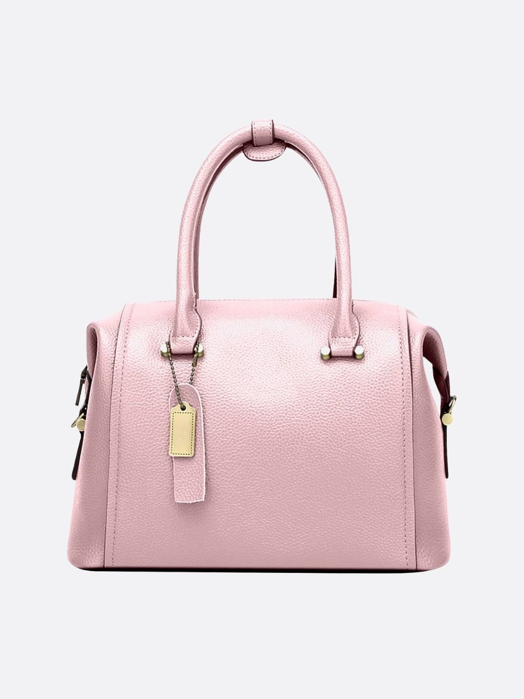 Blair | Leather Bag with Handles-Handbags-Urban Devyne-Salmon Pink-Urban Devyne