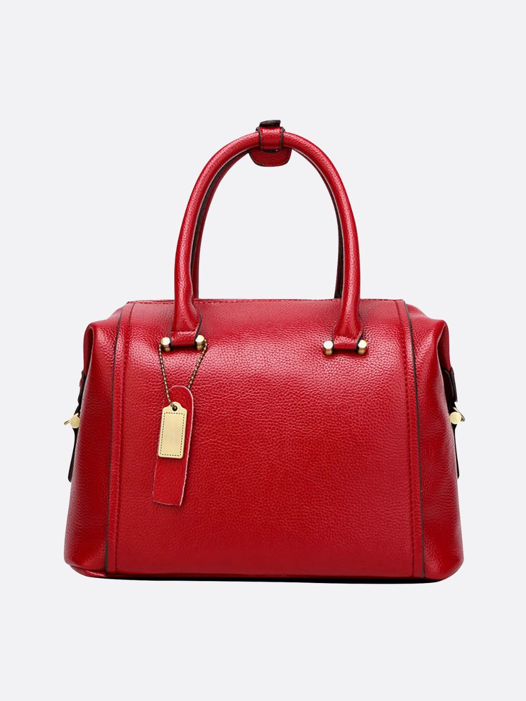 Blair | Leather Bag with Handles-Handbags-Urban Devyne-Red-Urban Devyne