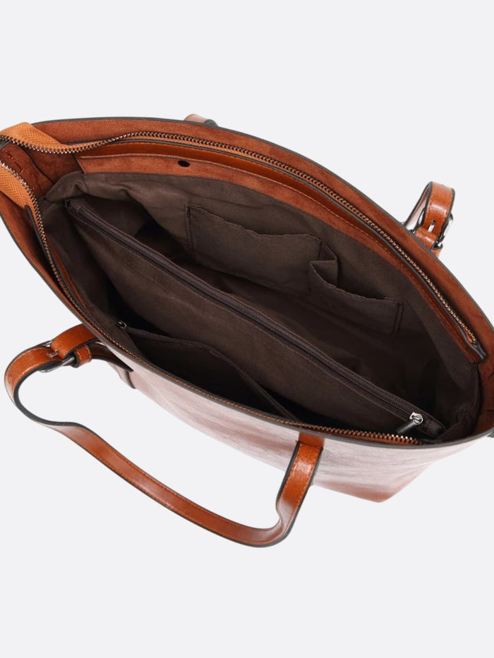 Elsa | Leather Tote Bag-Tote Bag / Shopper / Leather Handbag-Urban Devyne-Urban Devyne