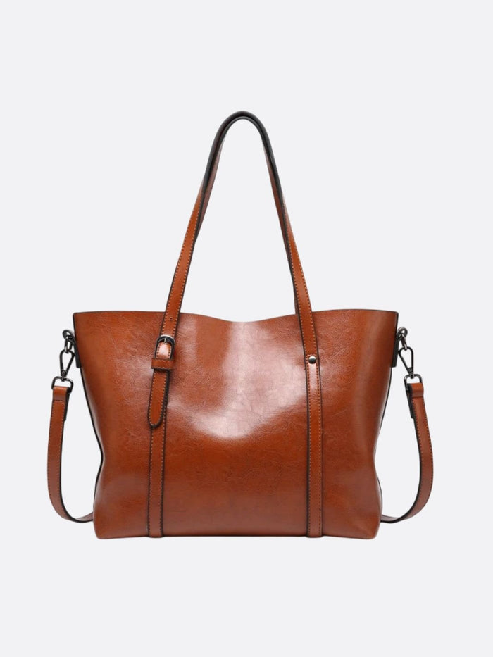 Elsa | Leather Tote Bag-Tote Bag / Shopper / Leather Handbag-Urban Devyne-Camel-Urban Devyne