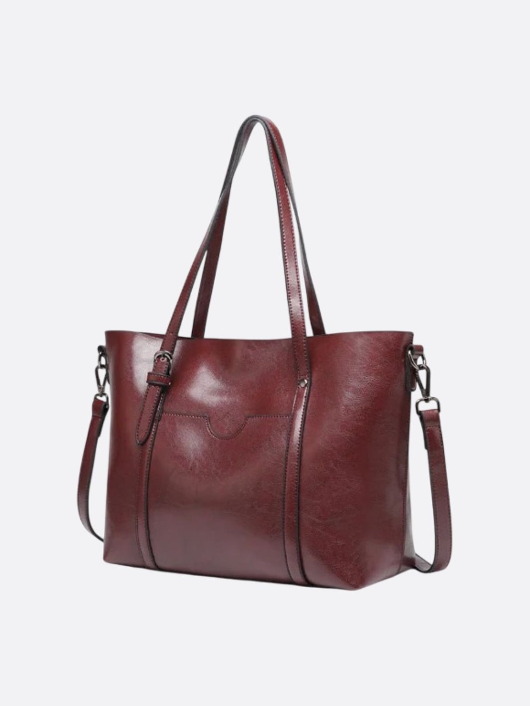Elsa | Leather Tote Bag-Tote Bag / Shopper / Leather Handbag-Urban Devyne-Brown-Urban Devyne