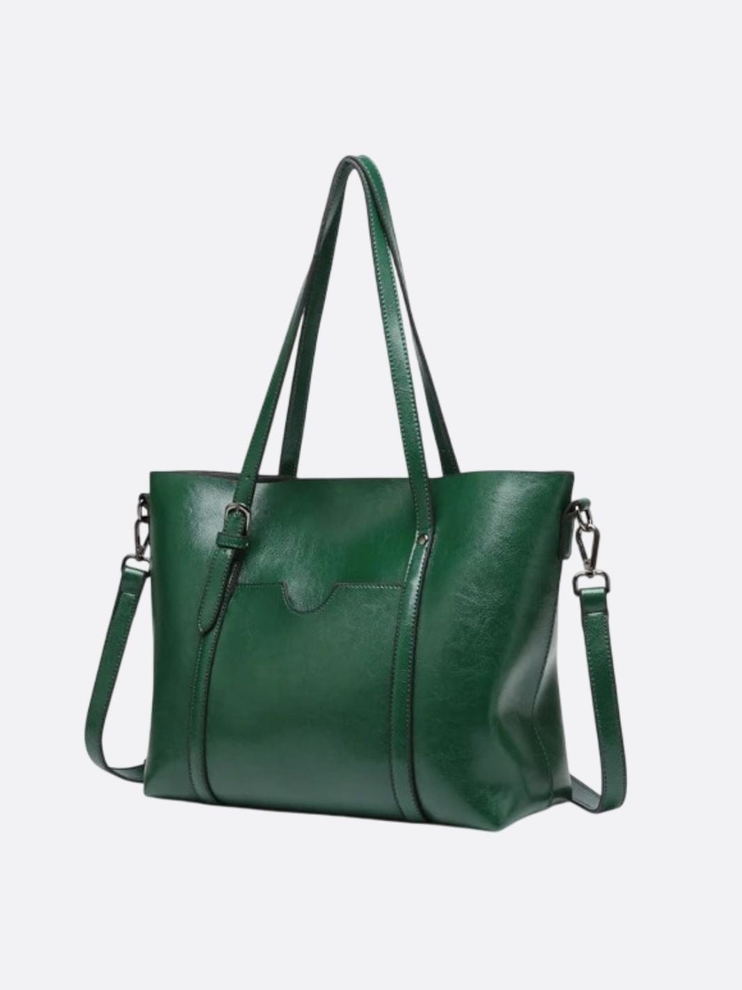 Elsa | Leather Tote Bag-Tote Bag / Shopper / Leather Handbag-Urban Devyne-Green-Urban Devyne